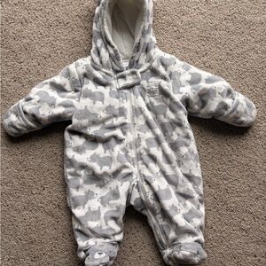 Adorable Gray Camo Kids Footie